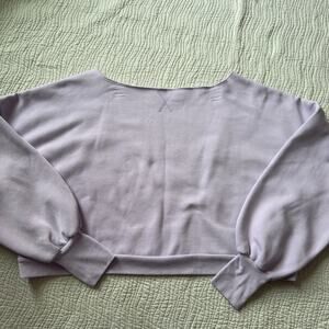 Logilates Sweatshirt Off Shoulder Loungewear Cropped Comfy Athleisure Purple 1X